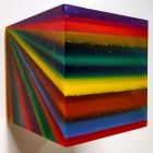 Color Cube 17, 2021, Harz, Pigmente, 15x15x15 cm