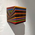 Geometric Cube 2023, Harz mit Pigmenten, 16x16x16cm